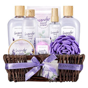 Spa Gift Baskets for Women, 10Pcs Lavender Spa Kit for Women, Bath Gift Set with Bubble Bath,Body Lotion Bath and Body Gif...