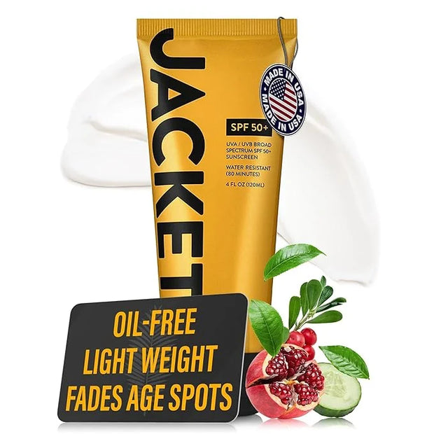 Sport Sunscreen SPF 50+, Water Resistant, Oil Free, Anti-Aging Cream, Vitamin and Antioxidant Enriched, Age Spot Remover, ...