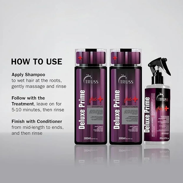 TRUSS Deluxe Prime Plus Anti Breakage Hair Spray - Rinse-Out Damaged Hair Treatment for Cuticle Sealing & Protection - Hel...