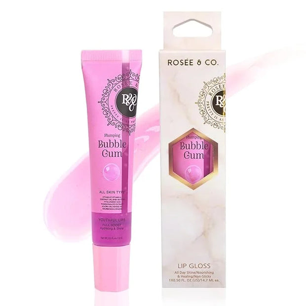 ROSÉE & CO Rosee Lip Gloss Vegan & Cruelty Free Treatment, Professional Make up, Long Lasting Glossy with Shea Butter, Moi...