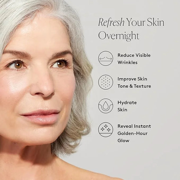 Naked & Thriving The Night Set | Renew Resurfacing Night Serum (30 mL) + Rejuvenate Restorative Face Oil (35 mL) with Hyal...