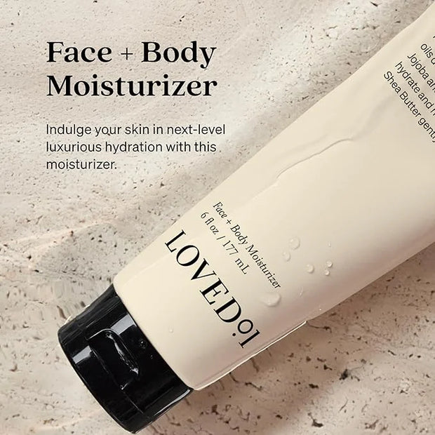 Exfoliating & Moisturizing Duo, Face & Body Exfoliating Cleanser & Moisturizer Bundle (6 Oz Cleanser & 2-Pack 6 Oz Moistur...
