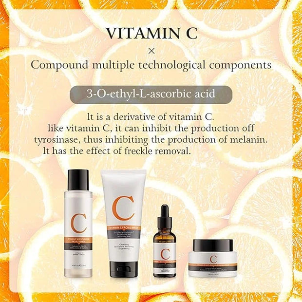 Vitamin C Skin Care Sets & Kits, Skincare Gift Set for Teenage Girls, Women Beauty Gift Sets Skin Care Kit with Cleanser,T...