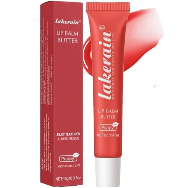 Tinted Lip Butter Balm - Tinted Moisture Gel Lip Gloss | Hydrating Glow Tinted Lip Care | Tinted Lip Stain (Poppy, 04) - P...
