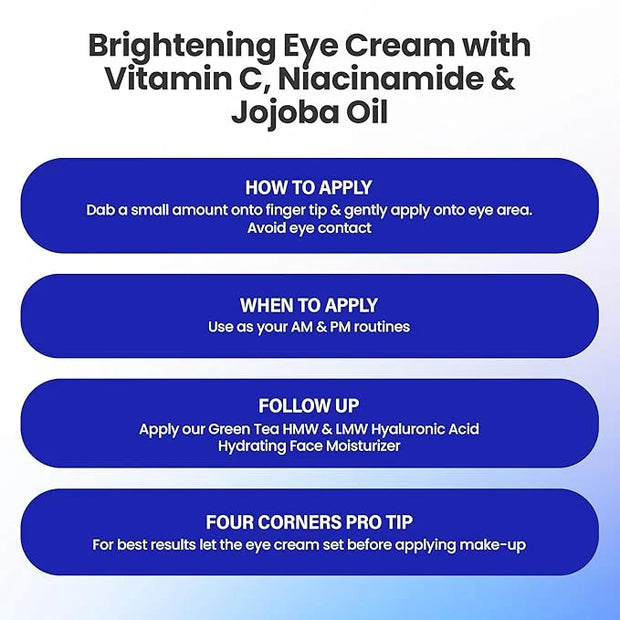 Eye Cream with Vitamin C, Niacinamide (Vitamin B3) & Jojoba Oil - Product Image