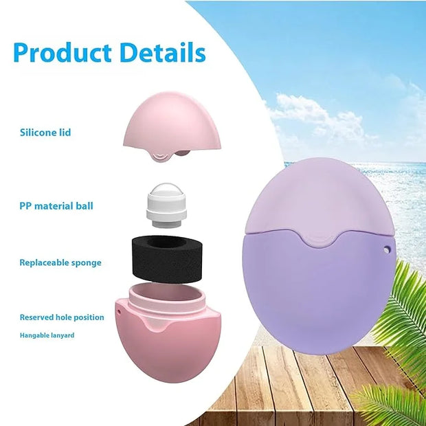Sunscreen Applicator - Single Purple - BPA-Free Refillable Roll on Sponge Sunscreen, Suncream & Lotion Applicator For Kids...