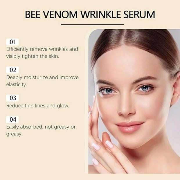2 Pcs Bee Venom Skin Cream, Anti-Aging Face for All Skin Type Wrinkle Removal & Firming Moisturiser Cream - Product Image