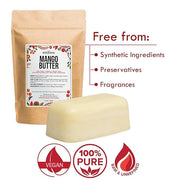 Better Shea Butter Mango Butter 100% Natural Skin Moisturizer, 1 LB Block - Product Image