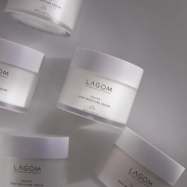 LAGOM Cellus Deep Moisture Cream Natural Moisturizer with Ceramide and D-Panthenol (B5) Snooth Hydrating Nourishing Protec...