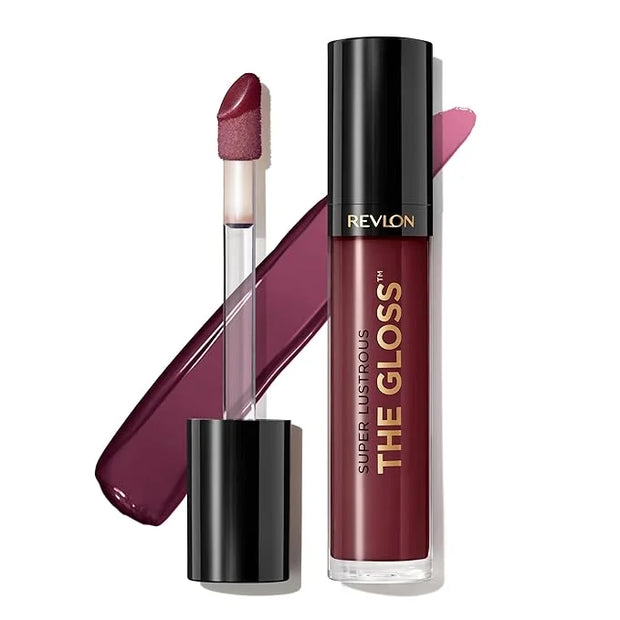 Revlon Super Lustrous Lip Gloss, Non-Sticky, Hydrating, High Shine Finish, 265 Black Cherry, 0.13 oz - Product Image