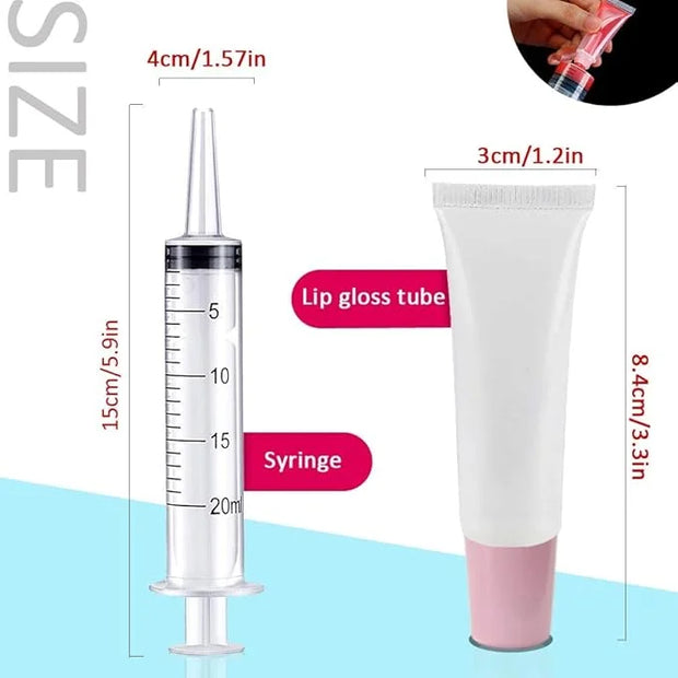 AMORIX 50PCS Lip Gloss Tubes Empty 10ml Pink Cap Lip Gloss Containers Lip Balm Tubes Cute Squeeze Tubes Lipgloss Making Su...