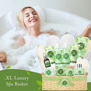 Spa Gift Basket - Tea Tree Bath Set With Shower Gel, Bubble Bath, Hand Cream, Soap, Salt, Essential Oil - Luxury Body Gift...