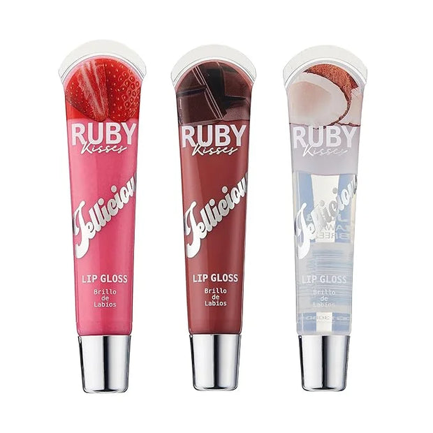 Ruby Kisses Jellicious Mouth Watering Lip Gloss (JLG07&JLG10&JLG13) Long Lasting Shine - Product Image