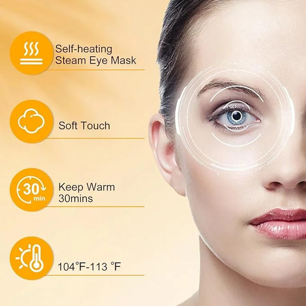XPCARE 32 Pack Steam Eye Masks for Dry Eyes, SPA Warm Sleep Eye Mask, Disposable Heated Eye Mask for Dark Circles, Puffy E...