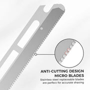 ZOMCHI Reusable Metal Dermaplane Tool Refills, Set of 10 Replacement Blades (Micro Distance), Dermaplaning Razor Refills, ...