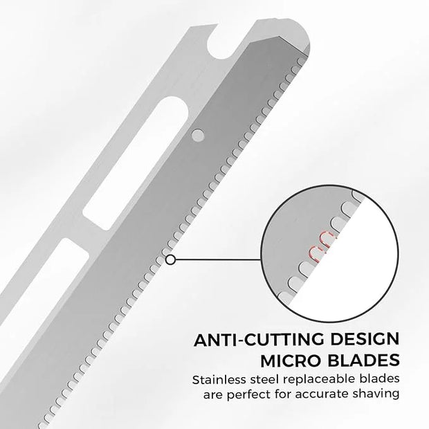 ZOMCHI Reusable Metal Dermaplane Tool Refills, Set of 10 Replacement Blades (Micro Distance), Dermaplaning Razor Refills, ...