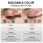 FV Long Lasting Cream Eyeshadow Stick, Waterproof & High Pigmented Eye Shadow Sticks Duo with Blending Sponge, Crease-Proo...