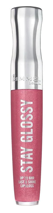 Rimmel Stay Glossy Lip Gloss - Non-Sticky and Lightweight Formula for Lip Color and Shine - 160 Stay My Rose, .18oz - Prod...
