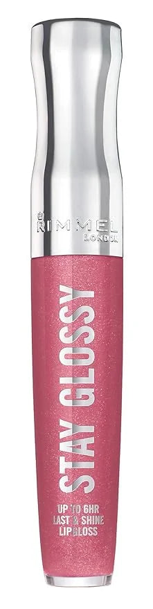Rimmel Stay Glossy Lip Gloss - Non-Sticky and Lightweight Formula for Lip Color and Shine - 160 Stay My Rose, .18oz - Prod...