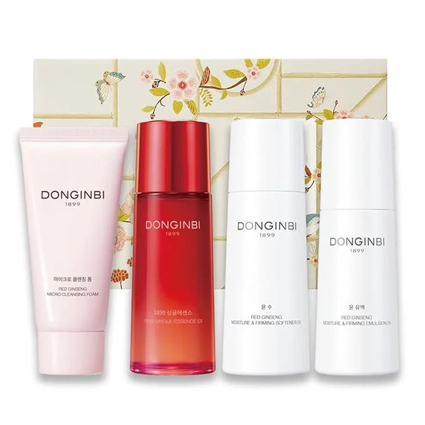 Donginbi Red Ginseng Essential Skin Care Set - Firming & Skin Barrier Repair Moisturizer, Hydrating Toner, Korean Red Gins...