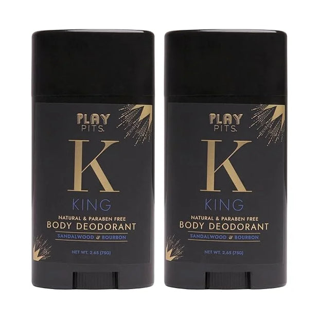 PLAY PITS - 2 Pack - Natural Deodorant - Safe for Men & Women w/Sensitive Skin - Clean, Non-Toxic, & Paraben Free – KING S...