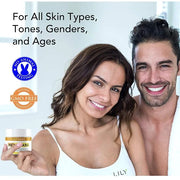 LILY SADO MILK+MANUKA™ Coconut Milk and Manuka Honey Natural Face Moisturizer - Non Greasy Organic Facial Cream with Cocoa...