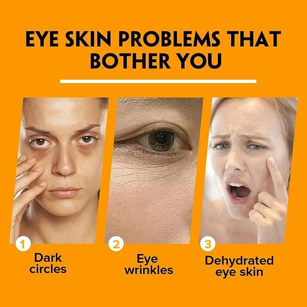 2PCS Retinol Eye Stick for Anti Aging, Turmeric Eye Cream for Dark Circles and Puffiness Fine Lines Moisturizer Under Eye ...