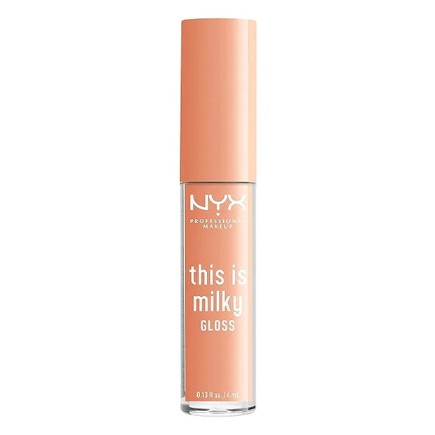 NYX PROFESSIONAL MAKEUP This Is Milky Gloss, Vegan Lip Gloss, 12 Hour Hydration - Milk & Hunny (Sheer Light Honey) - Produ...