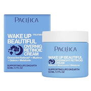 Pacifica Wake Up Beautiful Retinoid Night Cream – Overnight Anti-Aging Moisturizer with Hyaluronic Acid & Melatonin, Reduc...