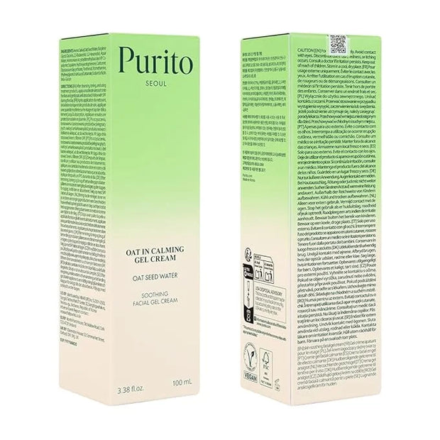 PURITO Oat In Calming Gel Cream, Oat Seed Water for Hydration & Soothing, Lightweight, Non-Sticky Moisturizer for Sensitiv...