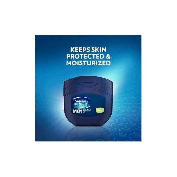 Vaseline Men's Fresh Blue Seal Petroleum Jelly, 250ml - Paraben-Free Dry Skin Whole Body Moisturizer - Product Image