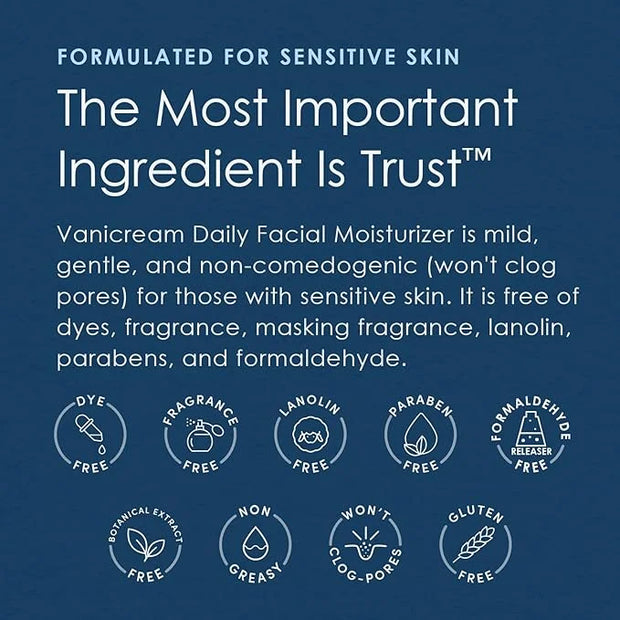 Vanicream Daily Facial Moisturizer With Ceramides and Hyaluronic Acid - Formulated Without Common Irritants for Those with...