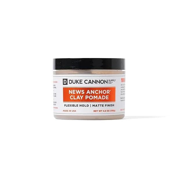 Duke Cannon Supply Co. News Anchor Clay Pomade - Flexible Hold, Matte Finish, 4 oz. - Product Image