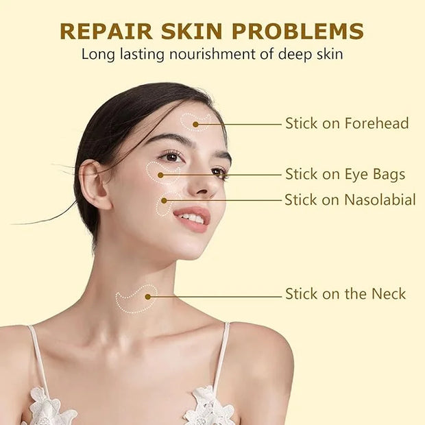 Gold Under Eye Patches-60 Pcs Eye Masks | Anti-Aging |Boost Lift & Firm the Look of the Eye Area |Eye Patches for Puffines...