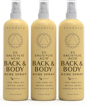 Acne Treatment Body Spray with 2% Salicylic Acid, Tea Tree Scent, for All Hair Types, Soothing and Moisturizing, 3-Pack - ...