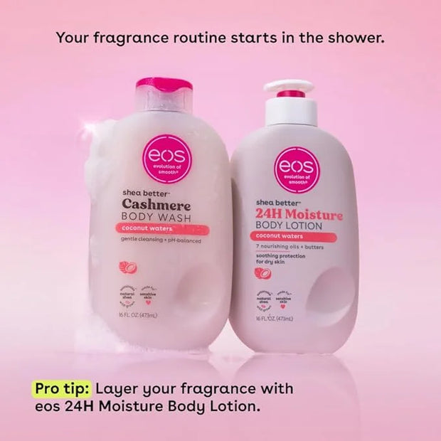 eos Shea Better Cashmere Body Wash, Coconut Waters, Moisturizing and Nourishing, pH Balanced Creamy Gel Formula, Paraben &...