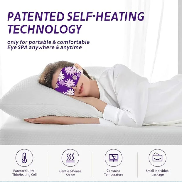 Steam Eye Mask Self Heating Moist Eye Compress Disposable SPA Warm Eye Mask 10 Packs for Dry Eyes, Eye Fatigue, Stress Rel...