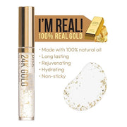 3 PACK Lip Oil Gloss, Hydrating Non-Sticky Lip Oil, 100% Natural Oil Clear Lip Gloss, Lightweight Lip Moisturizer (Gold & ...