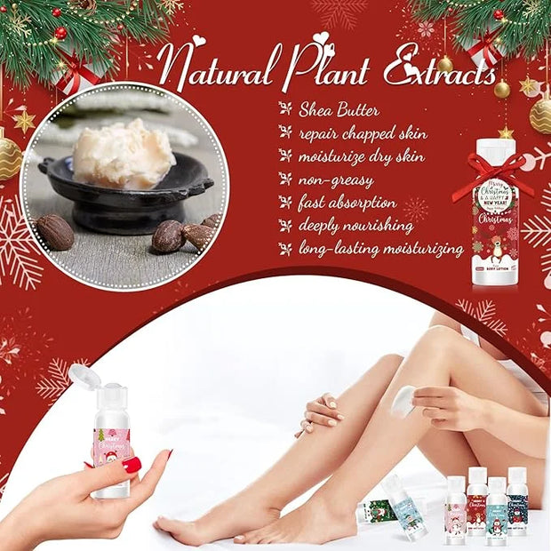 24 Set Christmas Hand Cream Gift Moisturizing Hand Lotion for Women Travel Size Lotion for Christmas Party Favors with Car...
