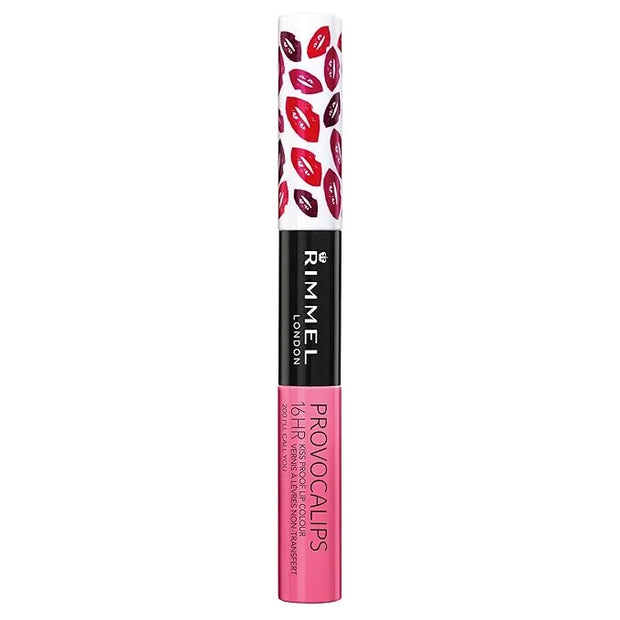 Rimmel London Provocalips 16hr Kiss-Proof Lip Color - Two-Step Liquid Lipstick to Lock in Color and Shine - 200 I'll Call ...