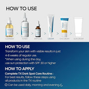 TX Tranexamic Acid Care Line TX cream+Toner+Ampoule+Cleanser Powerful Dark Spot Care | Visible Improvement in 4-8 Weeks - ...