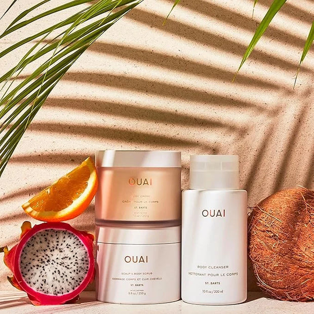 OUAI Scalp & Body Scrub, St. Barts - Exfoliating Body Scrub with Sugar & Coconut Oil Blend for Smooth, Moisturized Skin - ...