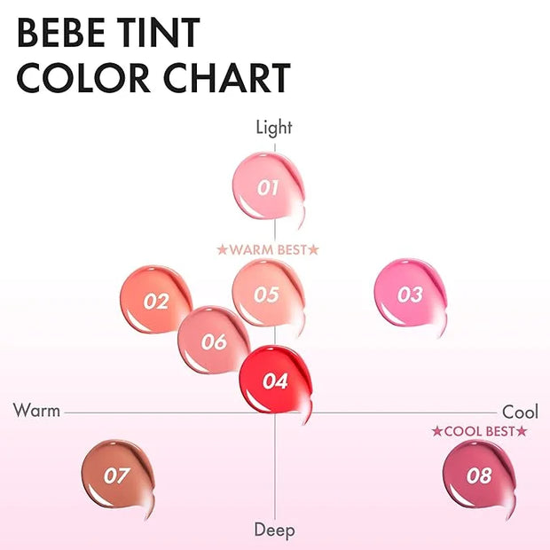 Amuse SEOUL BEBE TINT - 08 GRAPE BEBE | 24-hour Long-lasting Lip Stain, Plumping, Hydrating, Moisturizing, No Peel Off, Li...