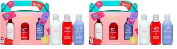 I LOVE Me Time Pamper Pack - Self Care Kit - At Home Spa Kit with Shower Gel and Body Souffle - Cherry, Lavender, and Coco...