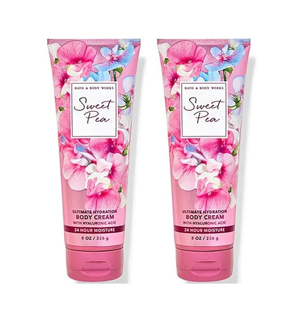 Bath and Body Works Sweet Pea 2 Pack Ultra Shea Body Cream 8 Oz. (Sweet Pea) - Product Image