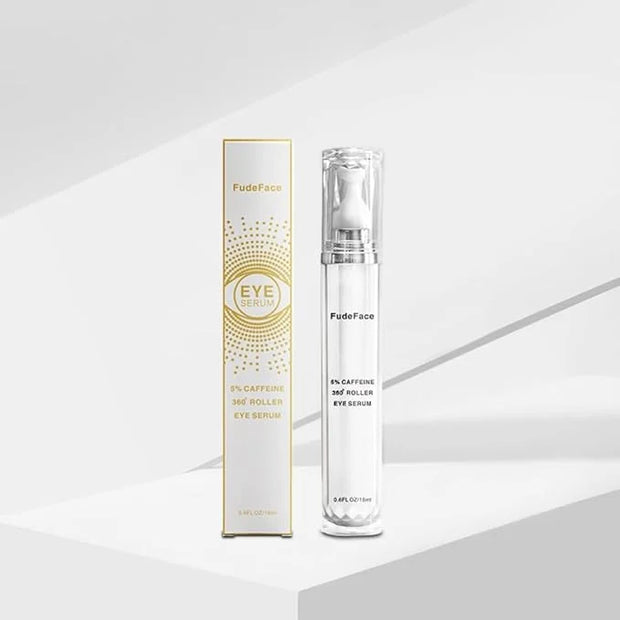 5% Caffeine Eye Serum and Under Eye Roller Cream for Dark Circles and Puffiness, Cafeine with 360° Massage Ball Reduce Wri...