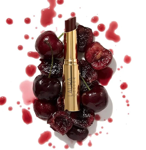 LAURA GELLER NEW YORK Jelly Balm Moisturizing Tinted Lip Color - Very Black Cherry - Hydrating Vitamin E - Semi-Shine Fini...