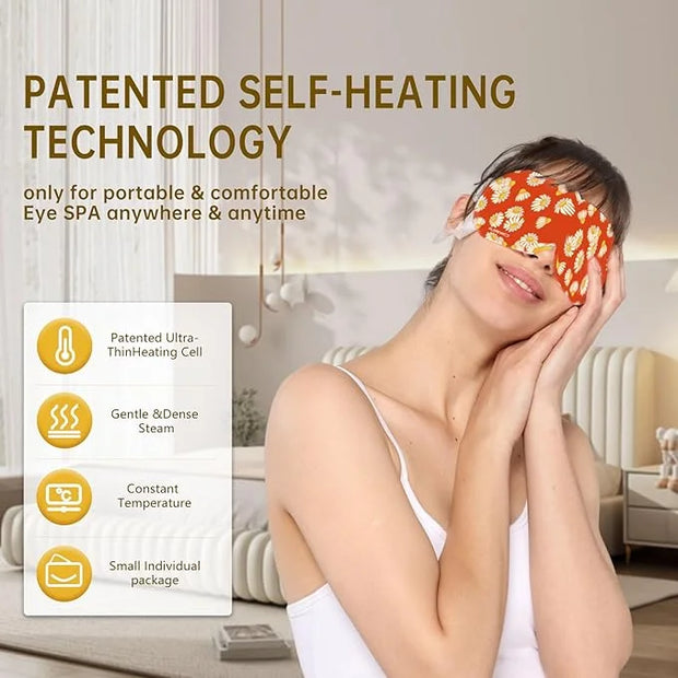 Steam Eye Mask Self Heating Moist Eye Compress Disposable SPA Warm Eye Mask 10 Packs for Dry Eyes, Eye Fatigue, Stress Rel...