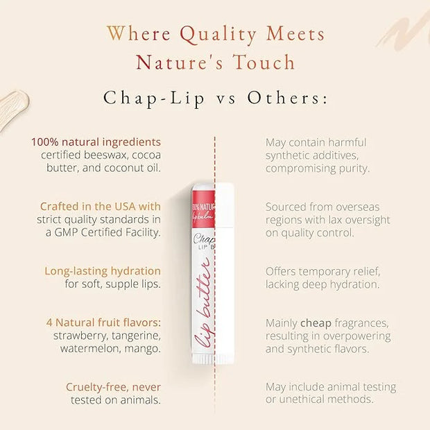 CHAP-LIP 100% All Natural Lip Balm Gift