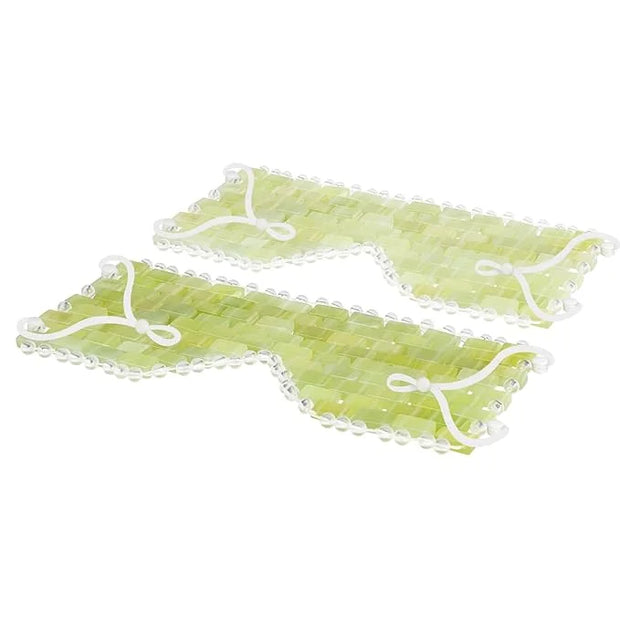 Jade Eye Mask, Facial Cooling Mask with 100% Real Jade for Hot & Cold Therapy to Reduce Wrinkles, Puffiness, Migraines, an...